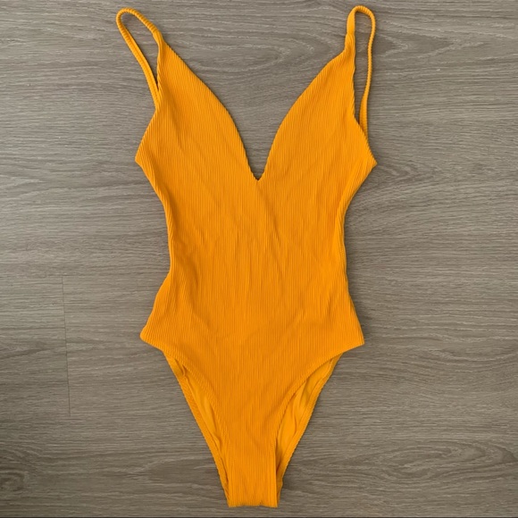 Topshop Other - Topshop Rib Plunge Swimsuit